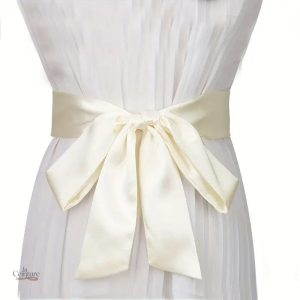 Ceinture foulard satin unie élégante