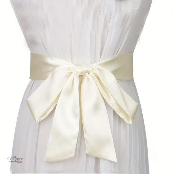 Ceinture foulard satin unie élégante