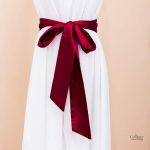Ceinture en satin à nouer style foulard