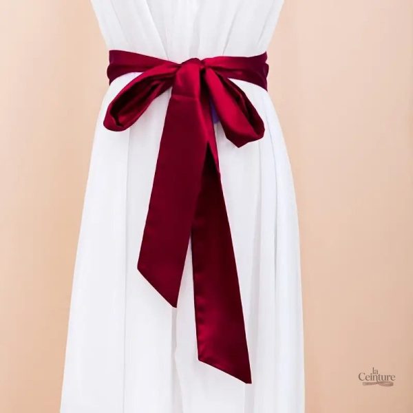 Ceinture en satin à nouer style foulard