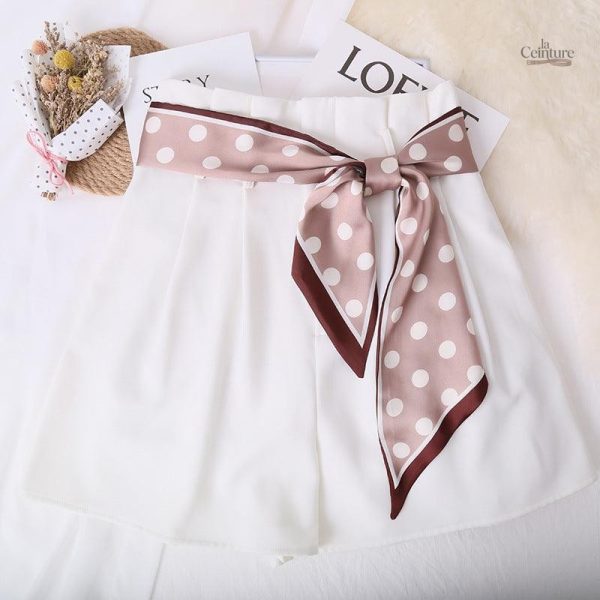 Ceinture en soie avec motif foulard