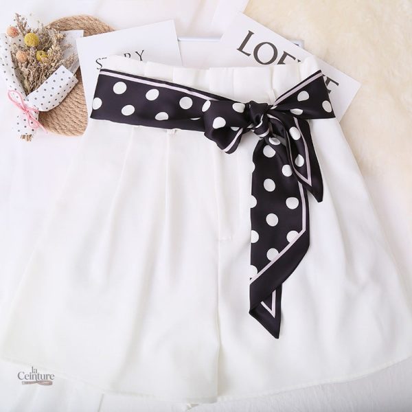 Accessoire mode : ceinture foulard en soie