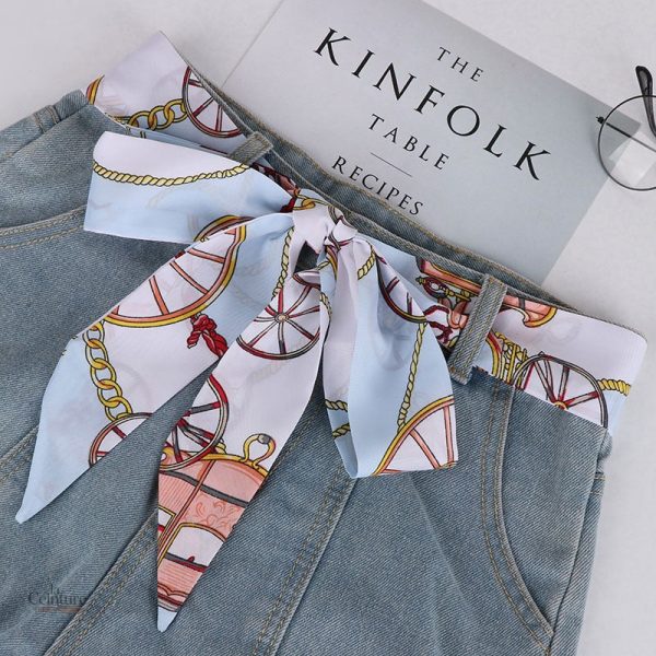 Ceinture foulard en soie élégante et colorée