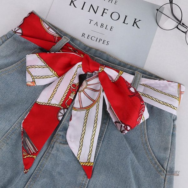 Ceinture en soie, design foulard, style unique