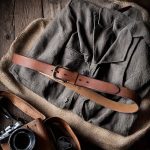 Ceinture homme en cuir avec boucle rétro en métal