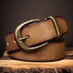 Ceinture cuir homme avec boucle en métal massif