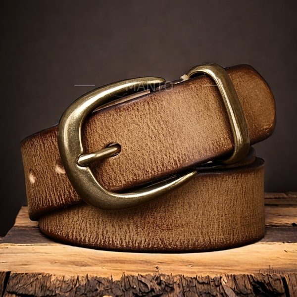 Ceinture cuir homme avec boucle en métal massif