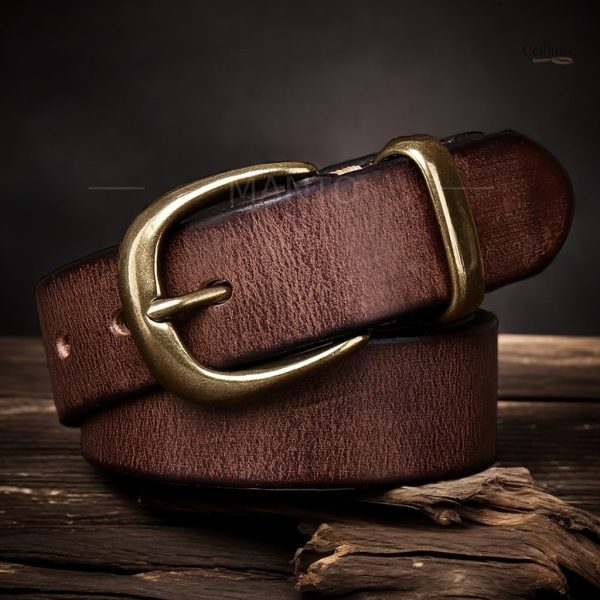Ceinture en cuir pleine fleur pour homme