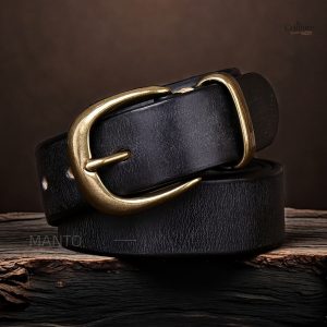 Boucle vintage en métal sur ceinture homme