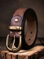 Accessoire mode homme en cuir pleine fleur