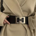 Ceinture Large à Boucle Dorée pour Femme