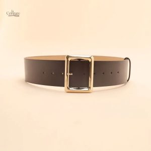 Ceinture Large avec Boucle Éclatante