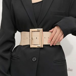 Wroclaw Ceinture Femme à Grande Boucle Élégante