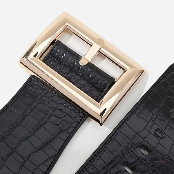 Ceinture à Boucle Large, Style Wroclaw pour Femme