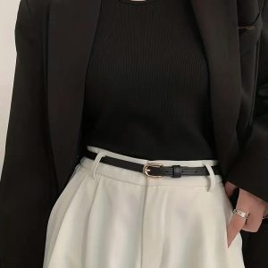 Ceinture à boucle classique pour femme, modèle Turin