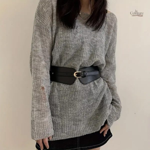 Accessoire mode : ceinture large élastique pour femme