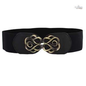 Ceinture élastique large, style moderne pour femmes