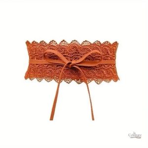 Ceinture Large Élégante en Dentelle