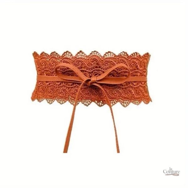 Ceinture Large Élégante en Dentelle