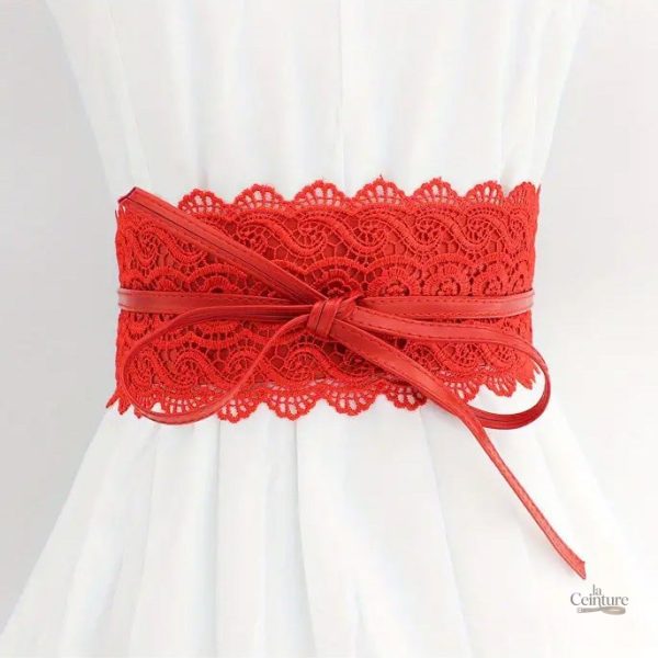 Ceinture Large en Dentelle Colorée