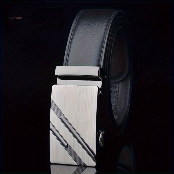 Ceinture en cuir noir homme - modèle Denver