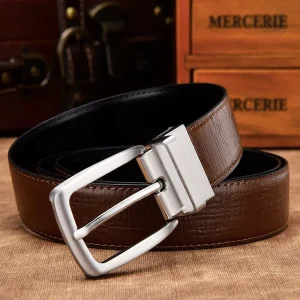 Ceinture homme Geoffroy, cuir réversible élégant