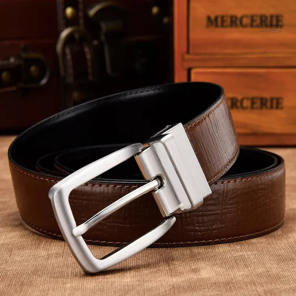 Ceinture homme Geoffroy, cuir réversible élégant