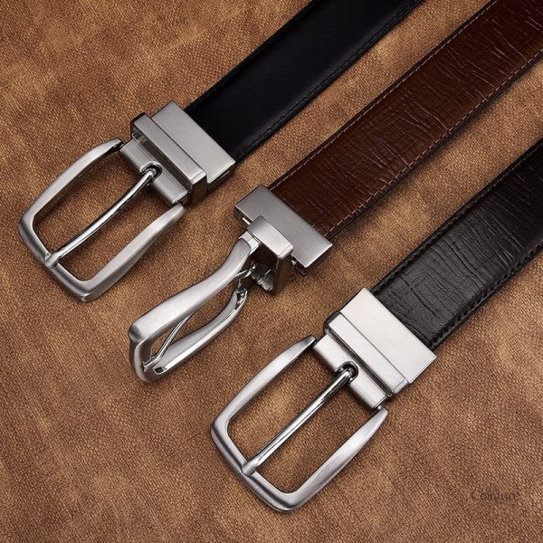 Design moderne : ceinture en cuir réversible pour homme