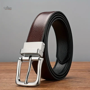 Ceinture réversible en cuir pour homme