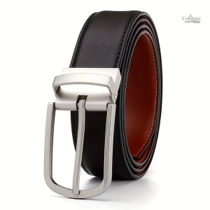 Ceinture homme réversible élégante en cuir