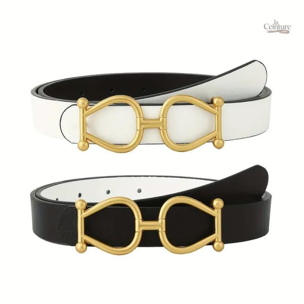 Ceinture réversible tendance pour femme