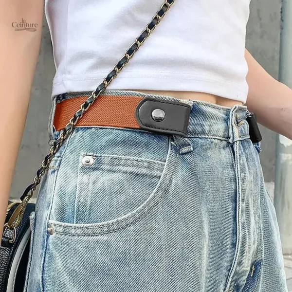 Ceinture sans boucle : solution chic et ajustable pour femme