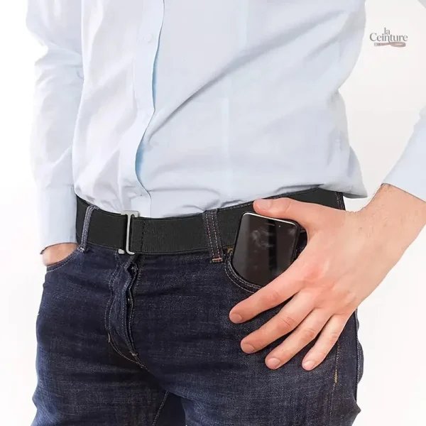 Ceinture homme ajustable sans boucle