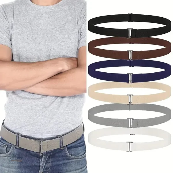 Ceinture sans boucle pour style décontracté homme