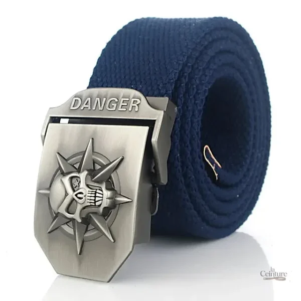 Ceinture originale homme avec motif osseux