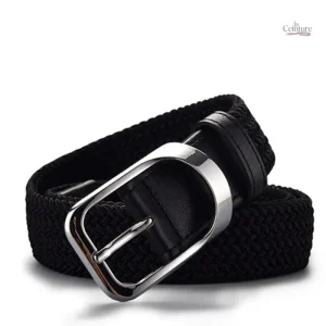 Accessoire homme : ceinture élastique tressée
