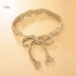 Ceinture tressée à lacets pour un look élégant