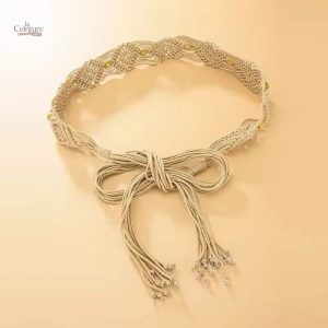 Ceinture tressée à lacets pour un look élégant