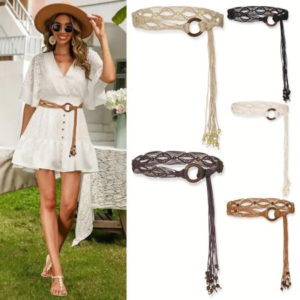 Accessoire tendance ceinture tressée femme