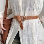 Ceinture classique pour femme en tressage