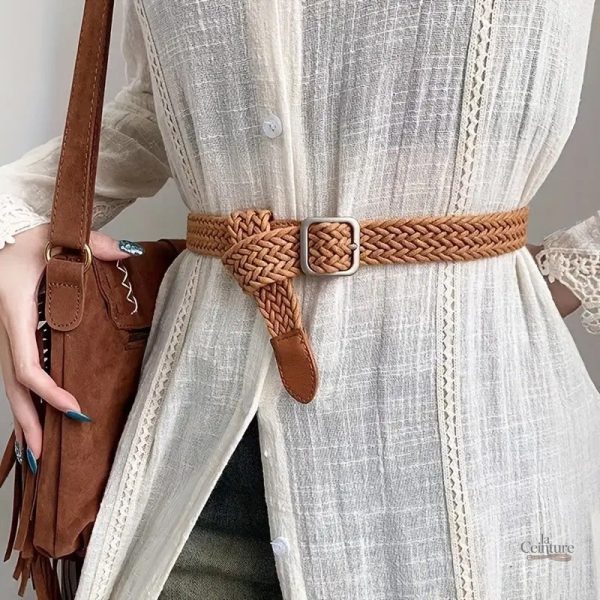 Ceinture classique pour femme en tressage