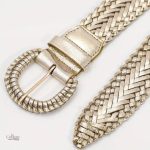 Accessoire mode : Ceinture tressée dorée