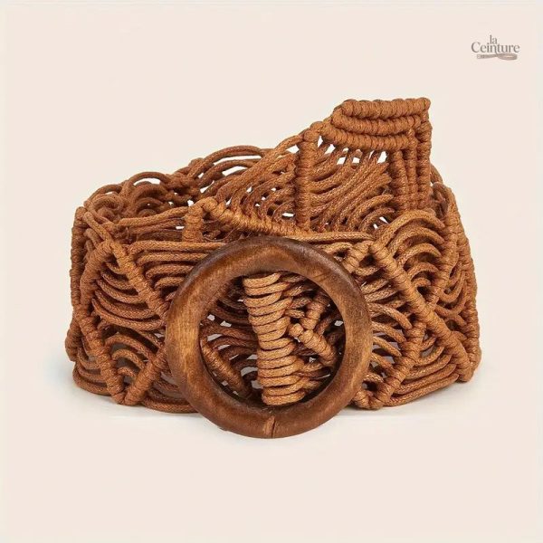 Ceinture tressée classique à boucle pour un style élégant