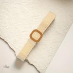 Ceinture à boucle classique tressée élastique