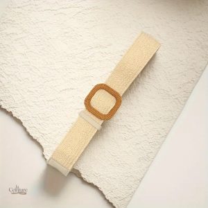 Ceinture à boucle classique tressée élastique