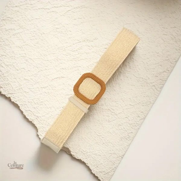 Ceinture à boucle classique tressée élastique