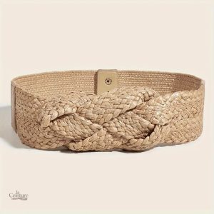 Ceinture Raphia Tressée Femme