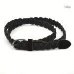 Ceinture à boucle classique tressée pour femme