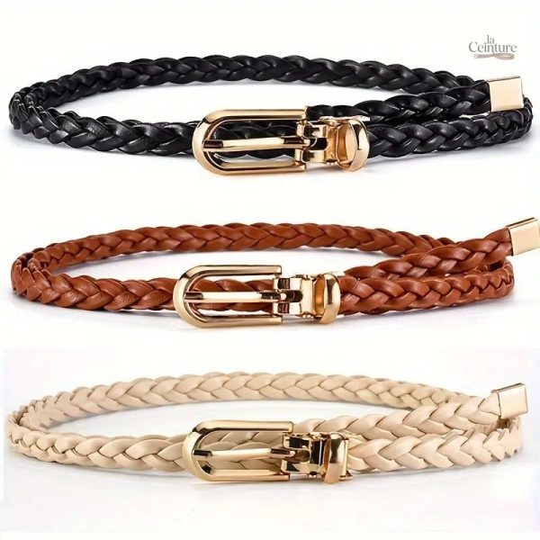 Ceinture Fine pour Femme - Tressée