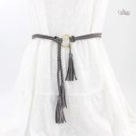 Accessoire mode : Ceinture fine tressée pour femme